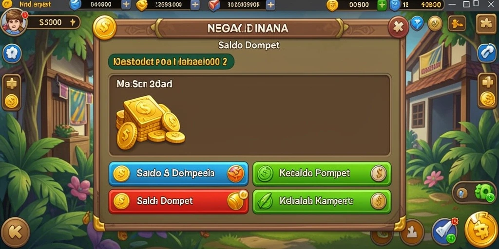 Screenshot menunjukkan antarmuka permainan yang menarik.