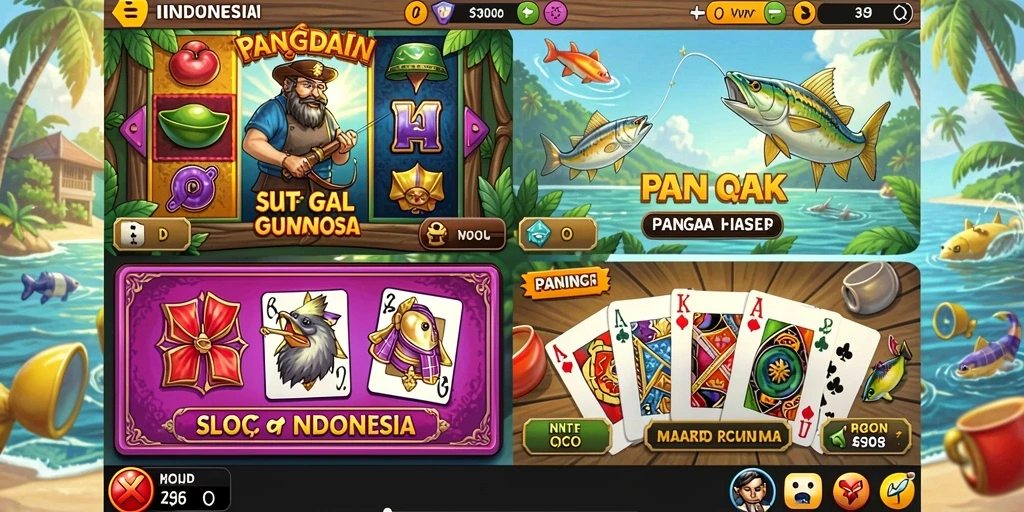 Tampilan utama QUARKPLAY dengan grafis yang menawan.