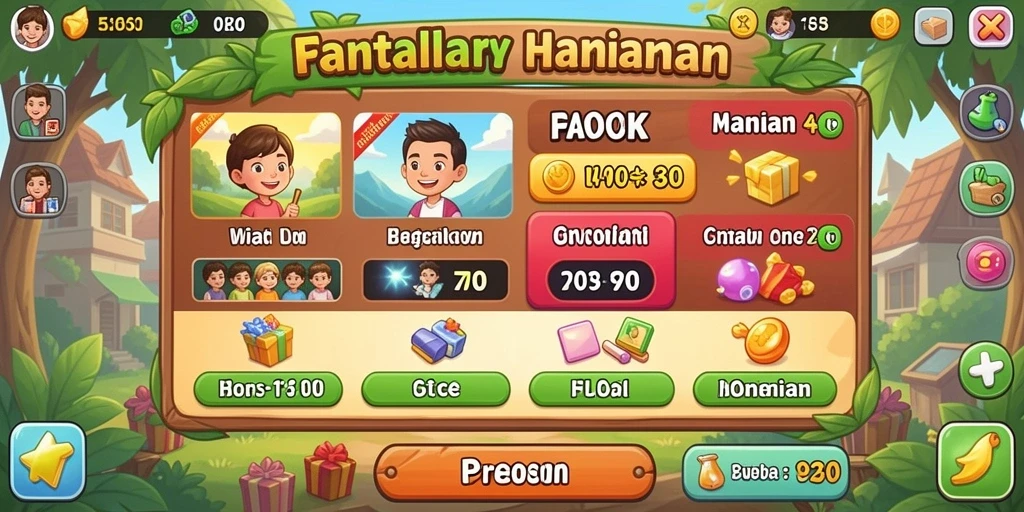 Tampilan menarik dengan grafis warna-warni.