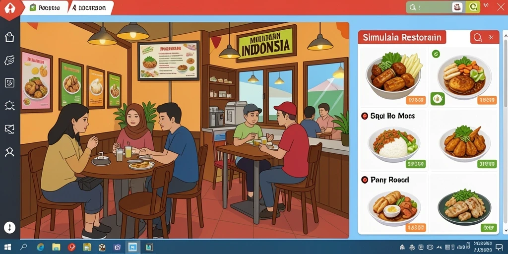 Screenshot tampilan karakter utama yang menarik.